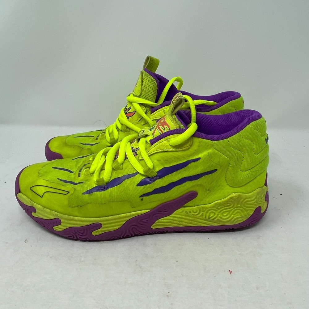 Puma MB.01 Youth Basketball Shoes LaMelo Ball Green 3.5C 309955-01